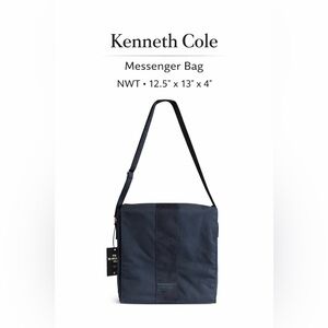 Kenneth Cole New York Black Messenger Bag NWT
